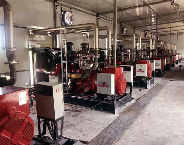 陕北中石化天然气发电站项目（斗山配米兰网_米兰（中国）10台200KW）